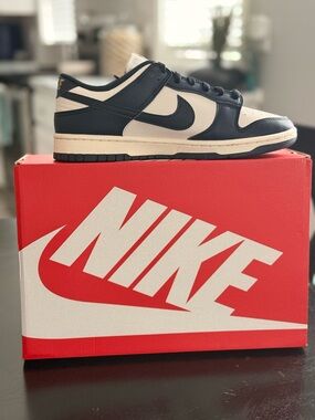 Nike Dunk Low in the Color Phantom /Obsidian Pale Ivory